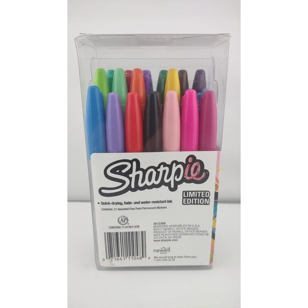 Sharpie Limited Edition Assorted Colors Fine Point‎ Tip Permanent Markers 21ct